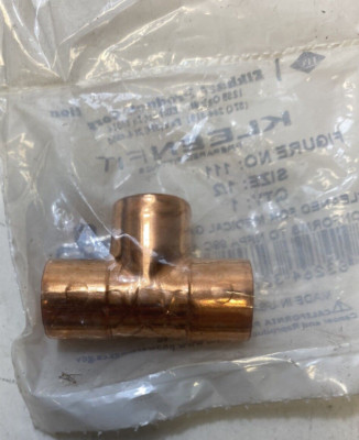Elkhart Production Corp. 1/2''x1/2''x1/2'' Copper Sweat Tee (Lot 10)