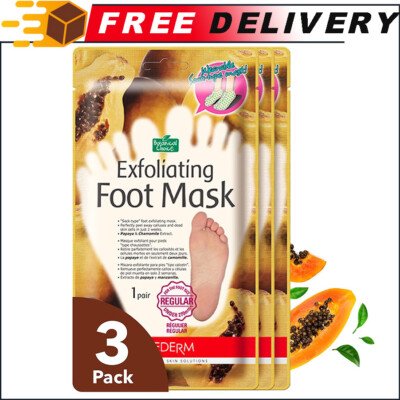 3-Pack Purederm Exfoliating Foot Mask Peels Away Calluses & Dead Skin in 2 Weeks