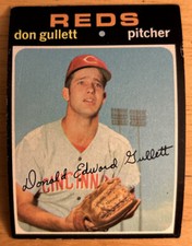 1971 Topps Don Gullett Rookie Card (RC) #124 Reds Pitcher Low-Grade O/C. rookie card picture