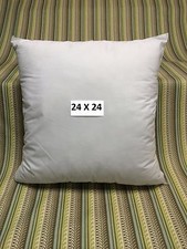 NEW PILLOW FORM INSERT SQUARE 24" X 24" SOFT 100 POLYESTER FILL MADE IN USA