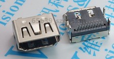 10PCS 19P Type A HDMI Socket 2 Rows 90  Panel Female Pin Connector DIP 4 Legs