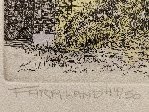 FRANCIS KELLY "FARMLAND" ORIGINAL SIGNED LIMITED EDITION RADIERUNG AQUATINTA 44/50 - Bild 5 von 24