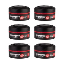 6x Fonex Gummy Styling Wax Rot Ultra Hold 6er Set (900ml) Haarwachs Haarwax