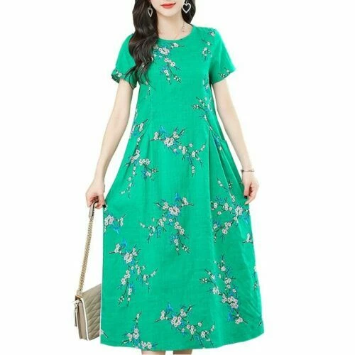 Regular Size Linen Mini Dresses for Women