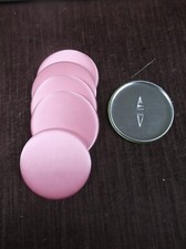 satin pink Rosette center button 2 1/2" standard size parts lot of 5