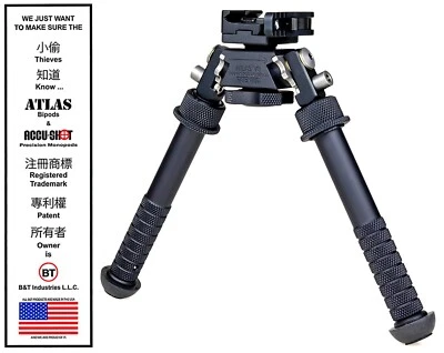 ACCU-SHOT BT10-LW17 V8 Atlas Bipod Standard Height with ADM 170-S Lever