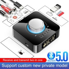 5IN1 Bluetooth Wireless Audio Transmitter/Receiver TV Home Car Stereo AUX/RCA TF