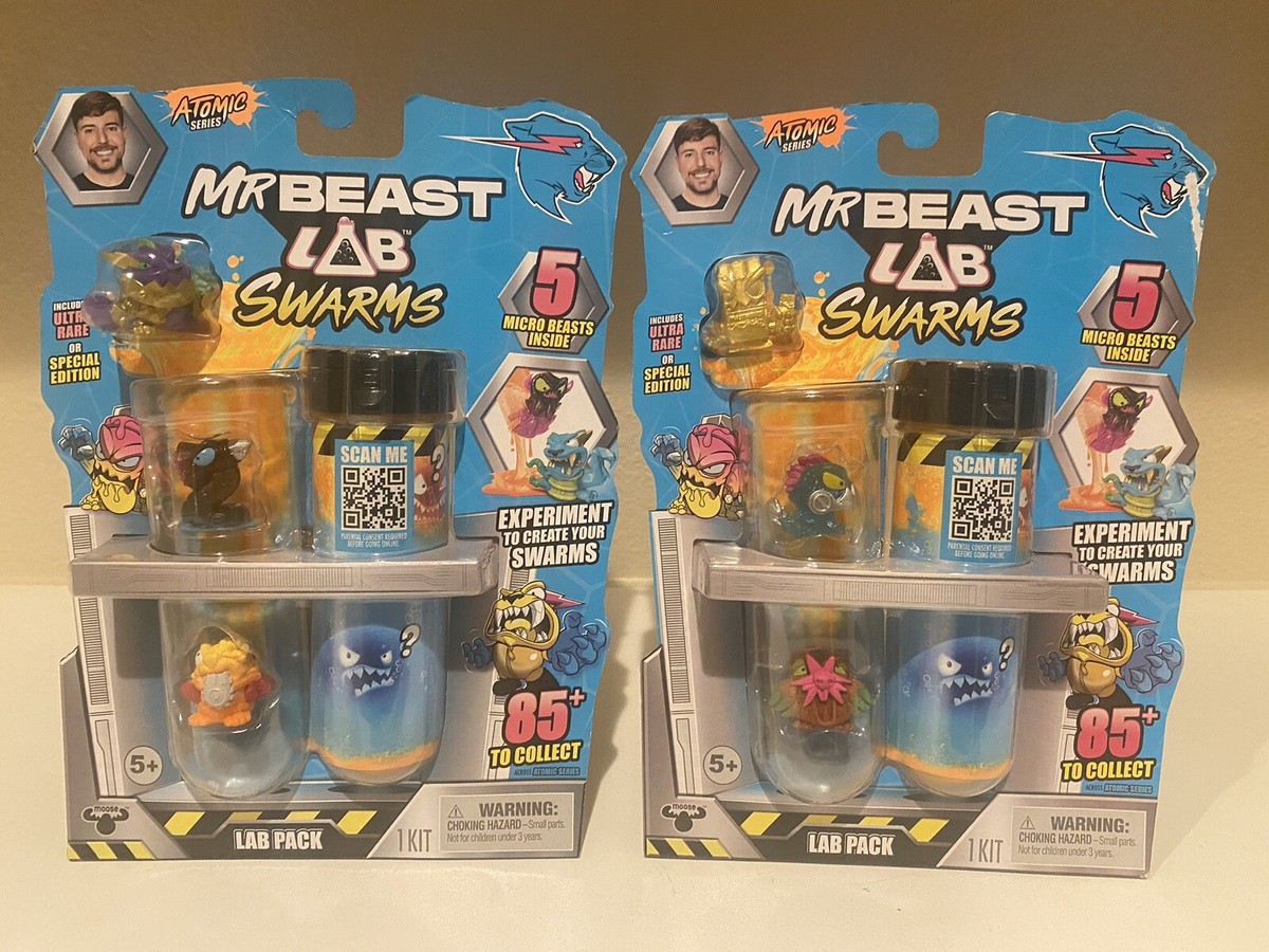LOT OF 2 Atomic Series Mr Beast Lab Swarms Lab Packs W/ Gold