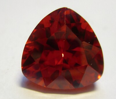 1 synthetischer Stein 6x6 mm, Trillion, Orange, Facetten-, Korund, Brennofen #55