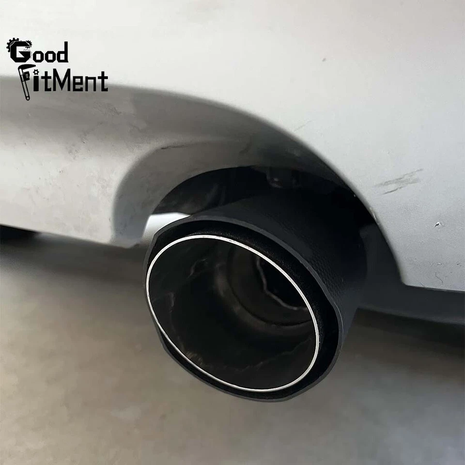 For Honda Civic 11th Gen 2x 2.5" Inlet 3.5" Outlet Exhaust Tip Pipe Carbon Fiber Foto 2 de 4