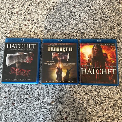 Hatchet 1 2 3 Unrated Director s Blu-Ray HORROR Movies Used Killer Slasher OOP
