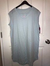 Xhilaration TARGET SCOOP NECK SLEEPWEAR DRESS SZ L NWT Light Blue O2