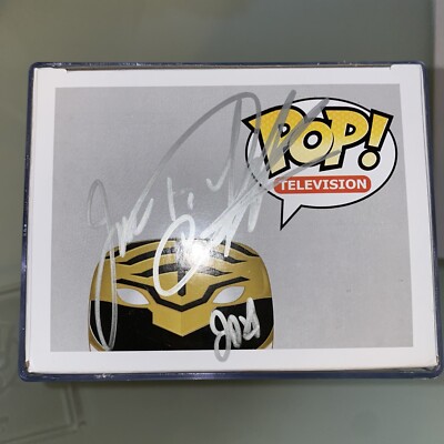 Funko Pop White Ranger 22 SDCC Glow in the Dark SIGNED BY Jason