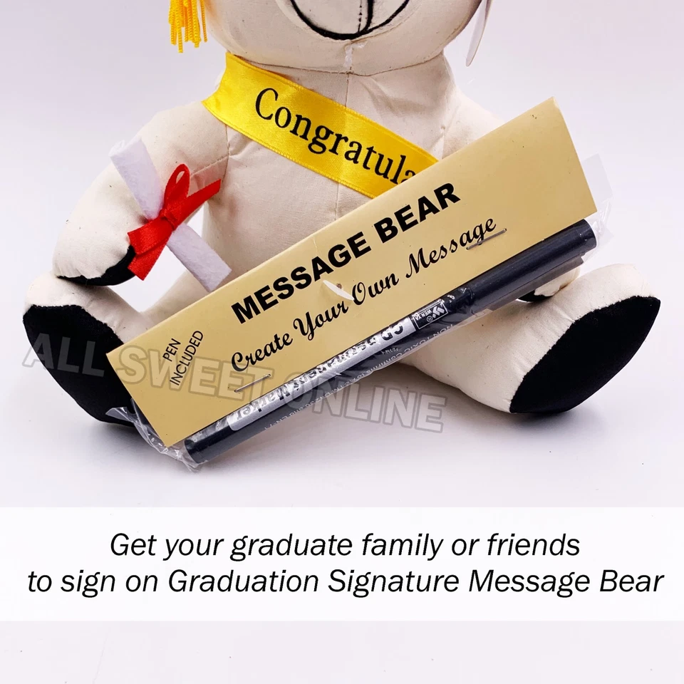22cm Congratulations Graduation Bear with Pen Graduation Signature Message Gift - image 4 of 4