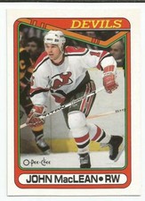 JOHN MACLEAN 1990-91 O-PEE-CHEE CARD NM-MT CONDITION NEW JERSEY DEVILS