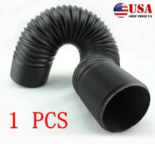 Black For Car Air Filter Flexible Cold Air Intake Hose Ducting Feed Pipe 1m 80mm