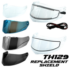 TH129 Adult Full Face Helmets Visor Shield TY...