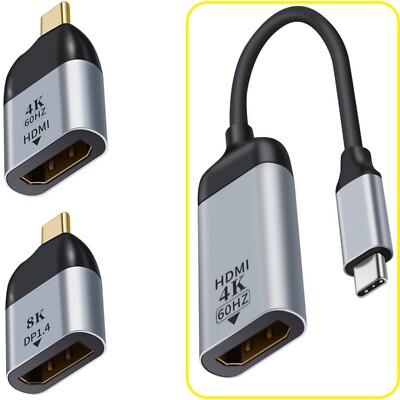 UHD USB Type-C to Hdmi/DP/Mini DP Video HDTV Converter 4K60Hz Adapter projection