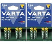 8X Varta Power Akkus Aaa Micro 1000 Mah Aufladbare Batterien 8 StüCk Accus