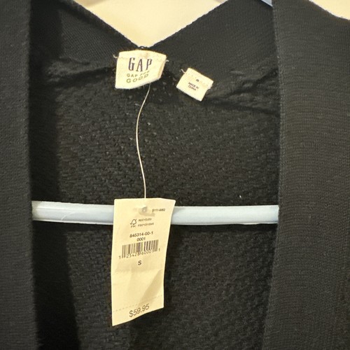 NEW Gap Cardigan Sweater Open Front NWT Size S Black Knit - Picture 2 of 4