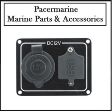 Marine IP65 1 Port USB & 12v Power Socket Boat Rv Motor Home 4 X 4