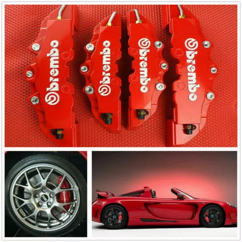 4Pcs/Set 3D Style Car Universal Disc Brake Caliper Covers Front & Rear Kits AU - Picture 1 of 10