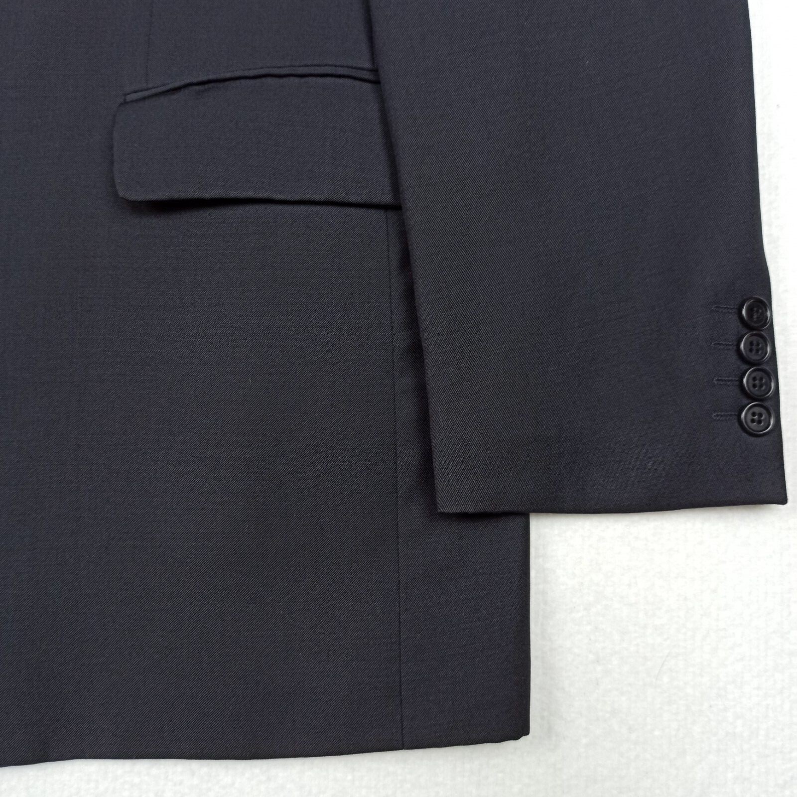 Hugo-Boss Mens Suit Jacket EU-50 UK-40R Black Virgin Wool Blazer Super-100 thumbnail 6