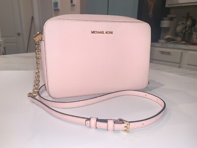 Michael Kors Jet Set Large Saffiano Leather Crossbody Bag Plus