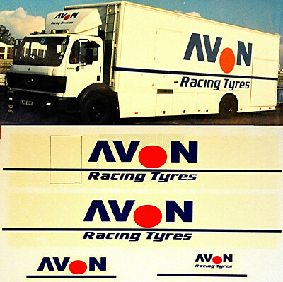 Mercedes Renntransporter AVON Racing Tyres Motorsport 1:87 Truck Decal Abziehbil