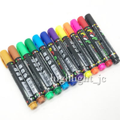 12x Whiteboard Marker Whiteboardmarker Glas Tafel Stifte abwaschbar bunt 2-5mm