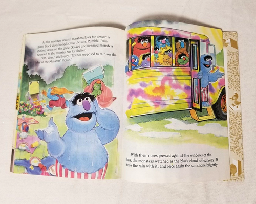 The Monsters' Picnic Vintage Sesame Street Little Golden Book Henson Muppets - Foto 8 di 10