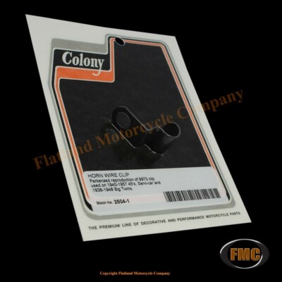 Colony Machine Horn Wire Clip – Fits 1938-1948 HD Big Twin & 1940-1957 45/Servi-Car (Parkerized)