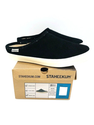 Staheekum Plush Lining Indoor / Outdoor Cami Mule - BLACK, US 9