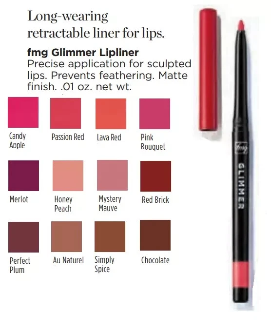 fmg Glimmer Lip Liner (Glimmerstick) Avon Roll-up Retractable Non-Sharpen. - Image 4 of 4