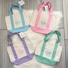 Trader Joe s Mini Pastel Canvas Tote Bag Set of 4 NWT Limited Edition 2026