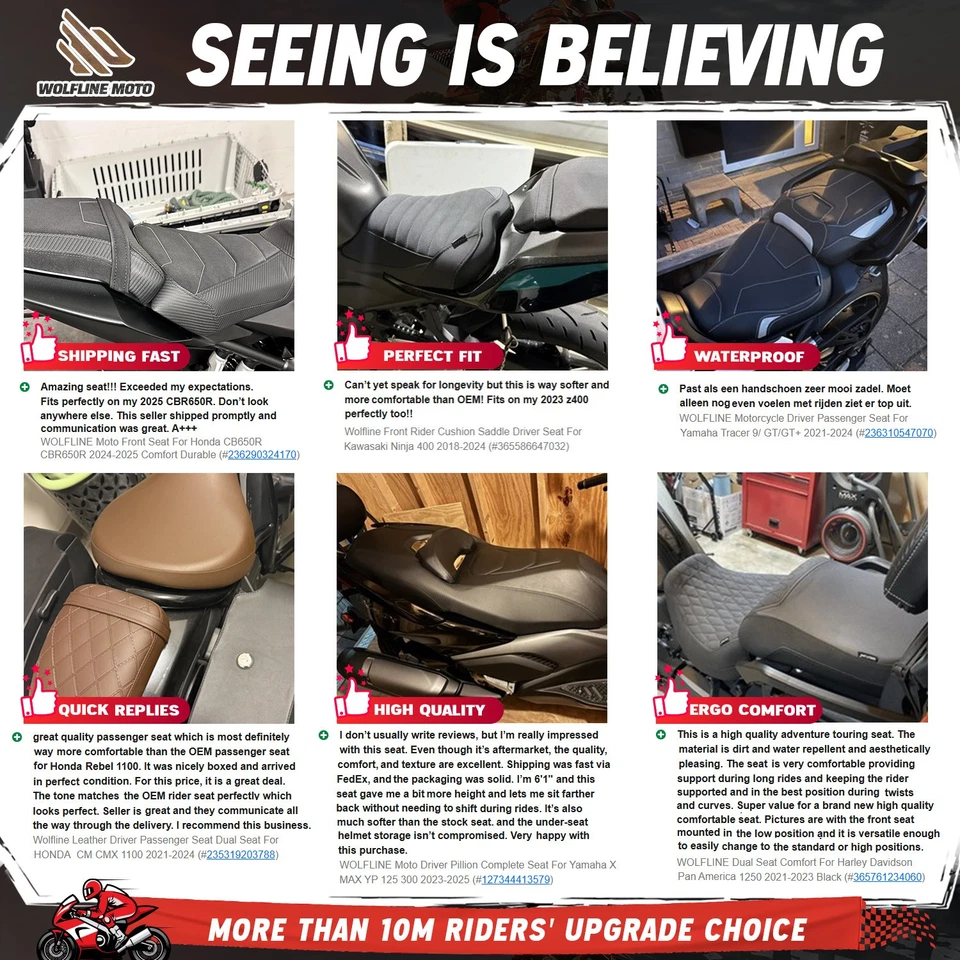 WOLFLINE Complete Dual Seat for Triumph Street Twin 900 2016-2024 Comfort Foto 4 de 4