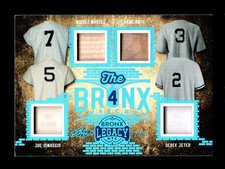 2024 LEAF MICKEY MANTLE BABE RUTH JOE DiMAGGIO DEREK JETER BAT JERSEY 2/6