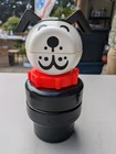 VTG 1970's Fisher Price Little People LUCKY DOG, Plastic, Red Collar, Smily Dog