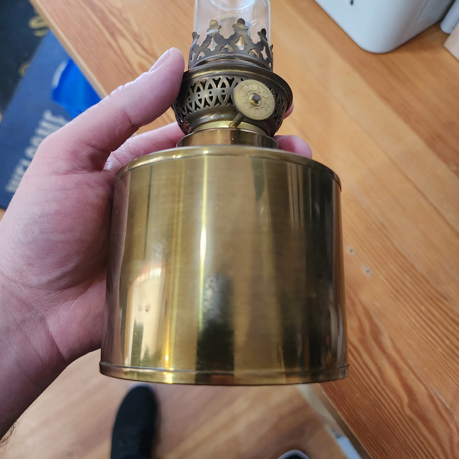 Brondberg and Tandrup Brass Oil Lamp Denmark 55 Beautiful and Functional ~ READ