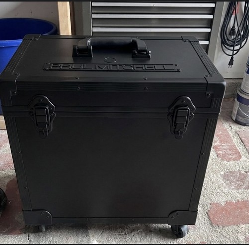 Paul Mitchell Black Rolling Travel Metal Case 