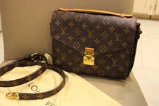 Louis Vuitton Monogram Brown Satchel Gold Hardware Detachable Strap