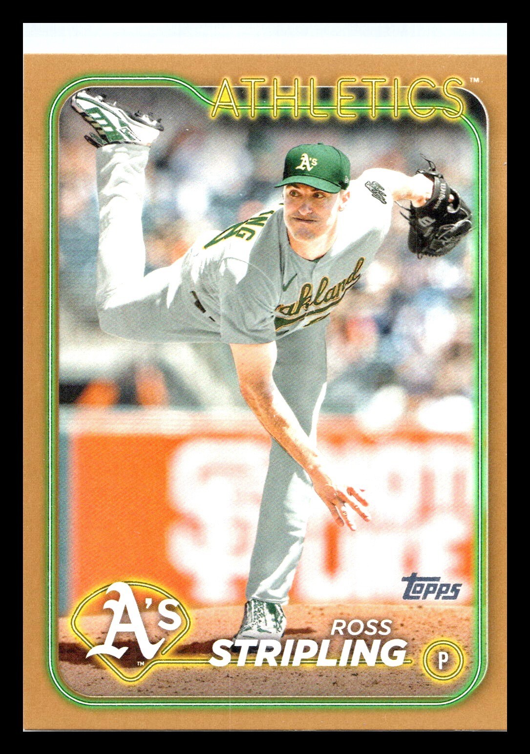 2024 Topps Gold Ross Stripling /2024 Oakland Athletics #608