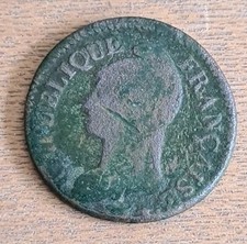 Cinq centimes Dupré, An 8 W (1800 Lille) en cuivre