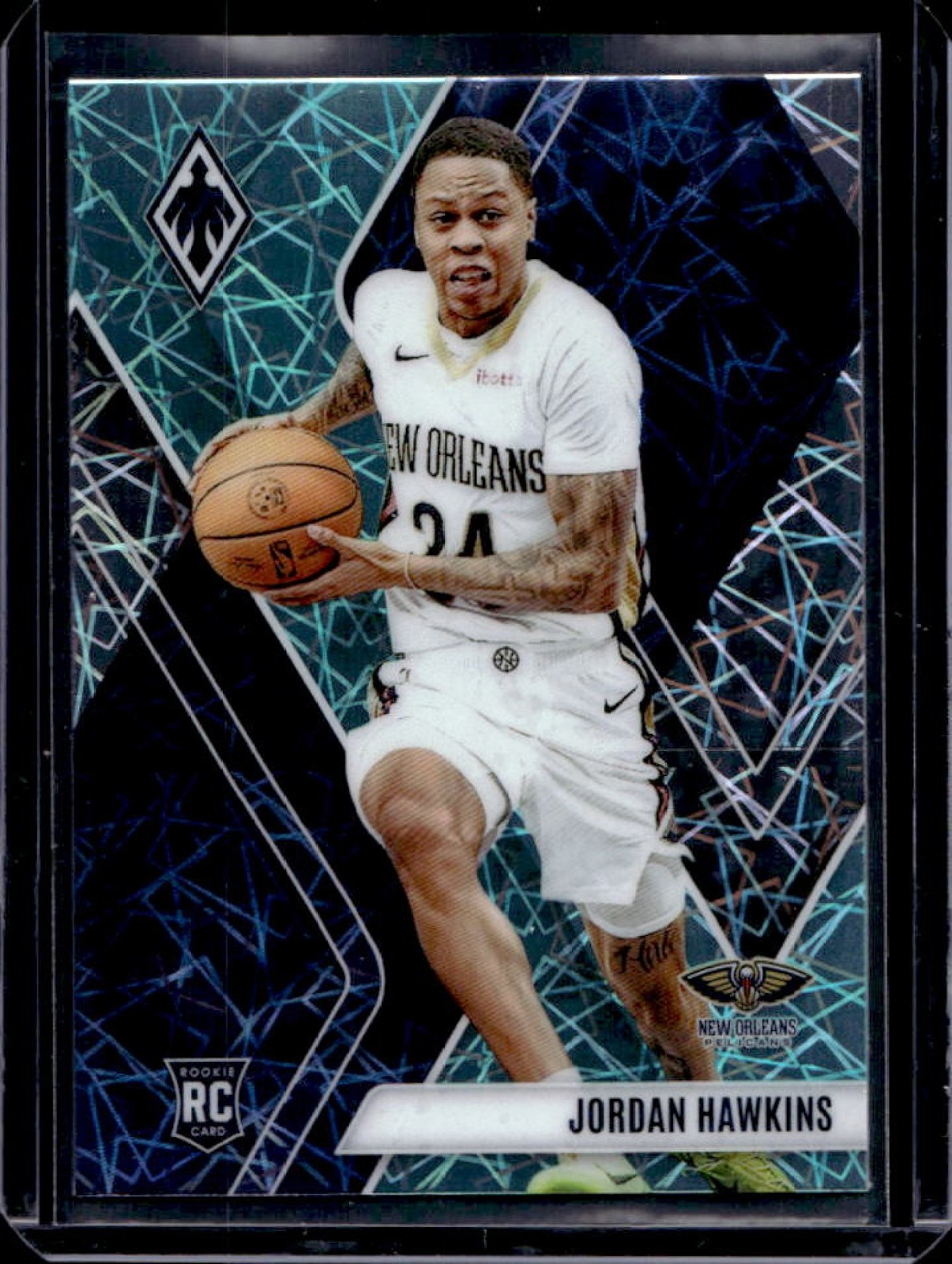 2023-24 Phoenix Jordan Hawkins RC Teal Lazer Rookie #254 Pelicans