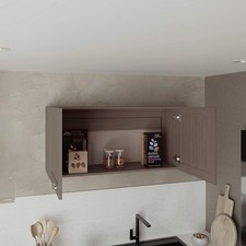 Zurich Wall Cabinet with Bardolino Finish, Double Door, One Shelf for Kitchen, L