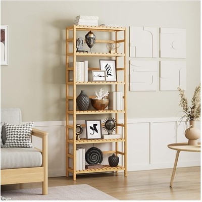 Modern Bamboo Storage Shelf - Home Office Organizer