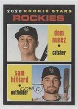 2020 Topps Heritage Rookie Stars Sam Hilliard Dom Nunez #123 0ja8