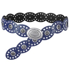 Wide Western Belts for Dress Vintage Disc Belts for Cowgirl Leather Waist Bel...