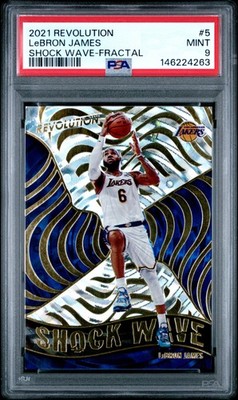 2021 PANINI REVOLUTION SHOCK WAVE FRACTAL #5 LEBRON JAMES PSA 9 | eBay