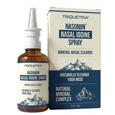 Nasomin Nasal Iodine Spray, 2 Fl Oz Natural Nasal Cleanse